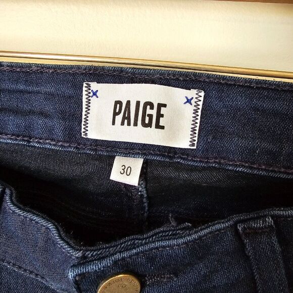 EUC LIKE NEW PAIGE VERDUGO KANIKA ANKLE DARK WASH JEANS SIZE 30 - Picture 10 of 15